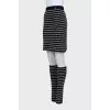 Woolen set of skirt and leggings