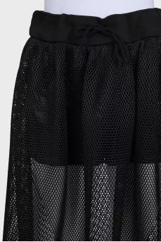 Black mesh shorts