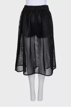 Black mesh shorts