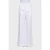 Wide-leg trousers with a side zipper