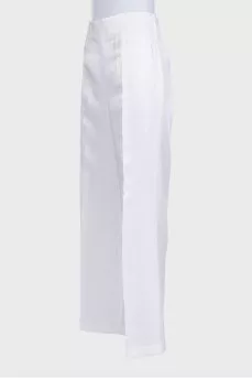 Wide-leg trousers with a side zipper