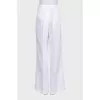 Wide-leg trousers with a side zipper