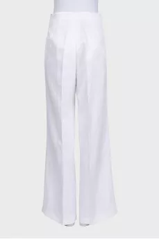 Wide-leg trousers with a side zipper