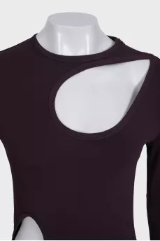 Bodycon dress with decorative cutouts