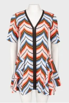 Colored geometric pattern dress