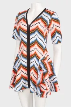 Colored geometric pattern dress