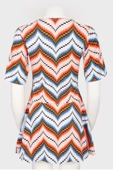Colored geometric pattern dress