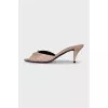 Beige Babylone mules