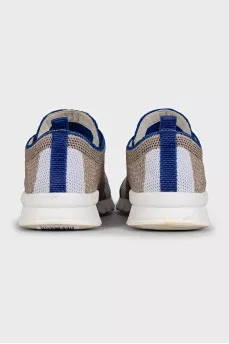 Men's textile lace-up sneakers
