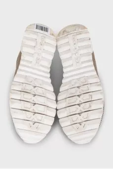 Men's textile lace-up sneakers