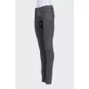 Gray mid-rise skinny jeans