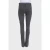 Gray mid-rise skinny jeans
