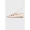 Leather lace-up shoes with tag
