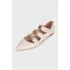 Leather lace-up shoes with tag