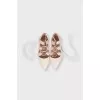 Leather lace-up shoes with tag