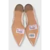 Leather lace-up shoes with tag