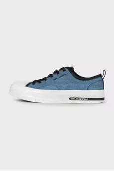 Denim sneakers with logo
