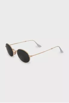 Green sunglasses with gold frames