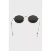 Green sunglasses with gold frames