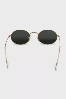 Green sunglasses with gold frames