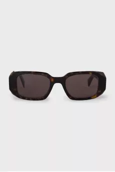 Rectangular sunglasses with animal print