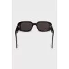 Rectangular sunglasses with animal print