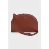 Brown leather crossbody bag