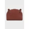 Brown leather crossbody bag
