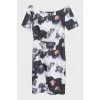 Fitted mini dress in floral print