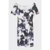 Fitted mini dress in floral print