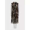 Transparent printed silk dress