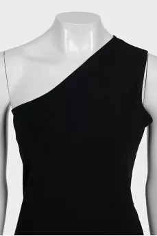 One-shoulder fitted top