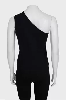 One-shoulder fitted top