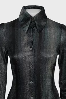 Fitted shirt with zippers on the sides