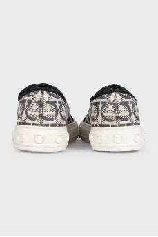Wimbledon printed textile sneakers