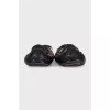 Animal print lace-up ballet flats
