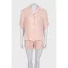 Silk suit with printed shorts