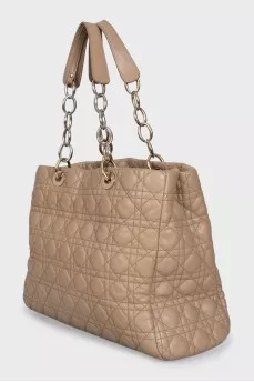 Beige Lady Dior tote
