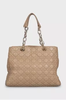 Beige Lady Dior tote