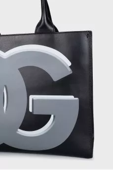 Black tote with logo
