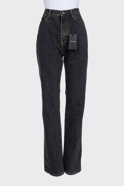 Сірі джинси straight fit з биркою
