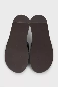Men's alligator skin flip flops