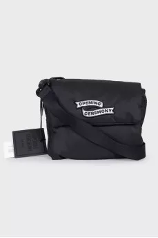 Men's textile bag with a patch