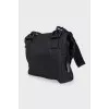 Men's textile bag with a patch
