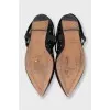 Black shoes with metal toes
