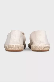 Beige espadrilles with logo