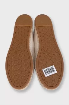 Beige espadrilles with logo