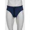 Men's blue swimming trunks with tag