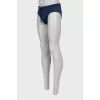 Men's blue swimming trunks with tag