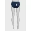 Men's blue swimming trunks with tag